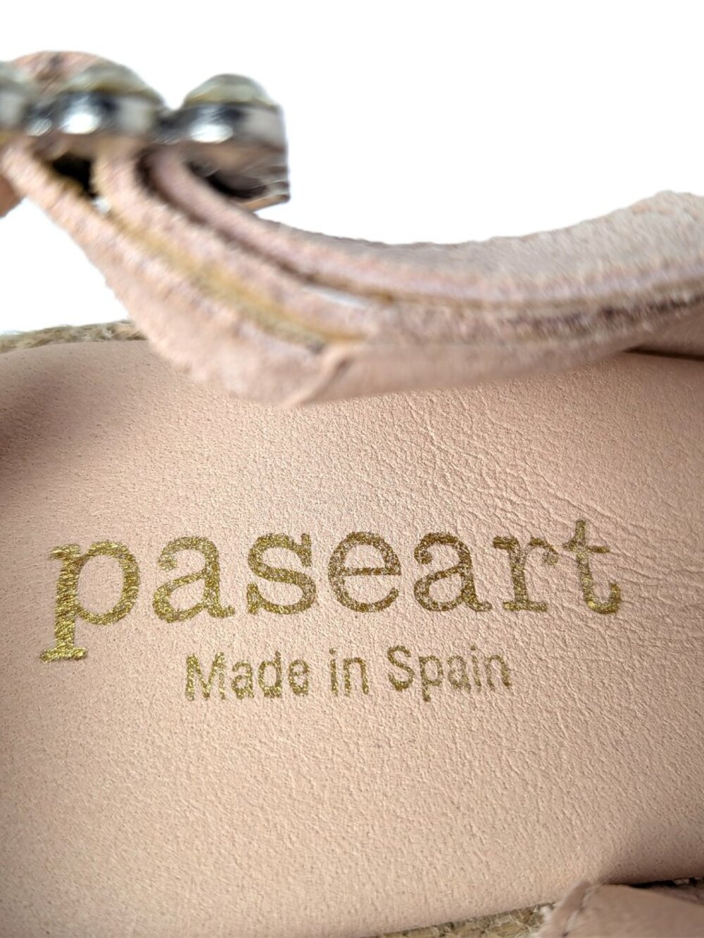 NWOB No flaws! Never worn! Paseart Spanish Suede Espadrille Wedge Rhinestone 10 - Picture 12 of 12